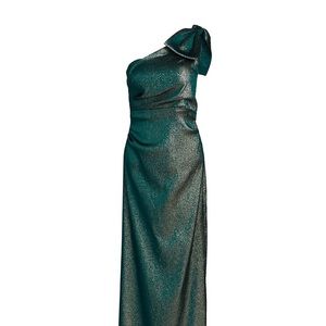 Teri John by Rickie Freeman one shoulder shimmering gown
